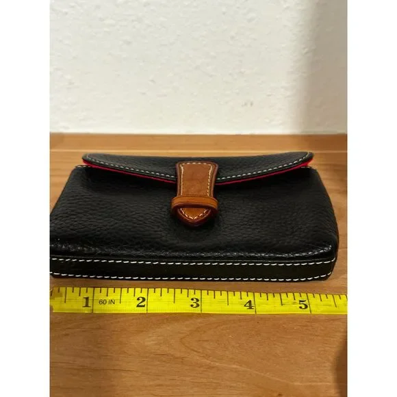 Dooney & Bourke Black Pebbled Leather Clutch Wallet Pouch EUC - Picture 6 of 7